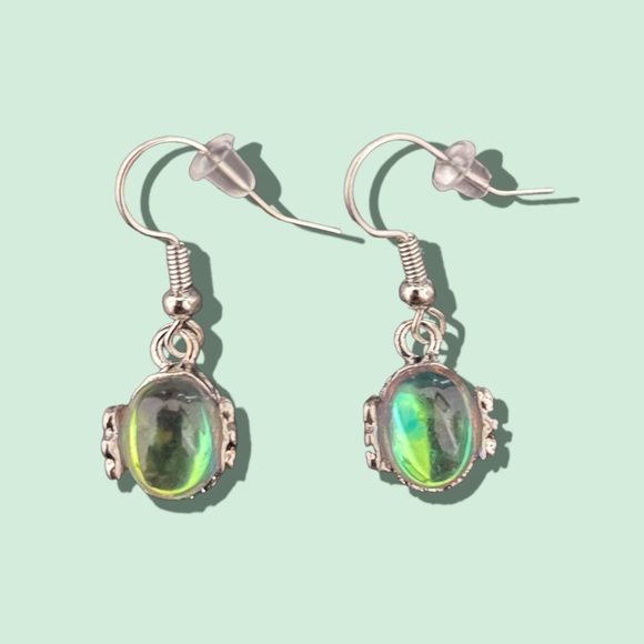 Multi-hue Colored Stone Dangle Earrings - Picture 1 of 2